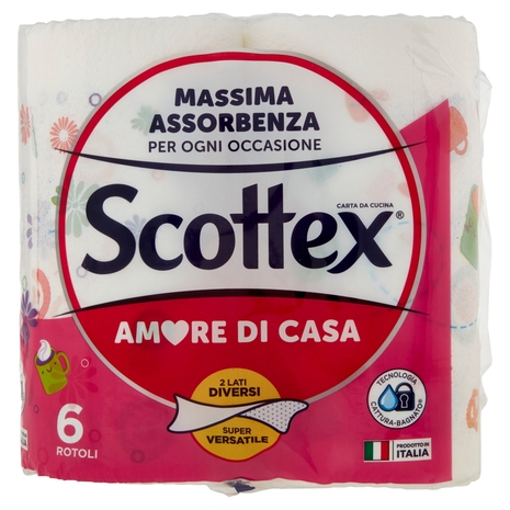 Scottex Amore di Casa Carta da Cucina Rotoli 6 pz